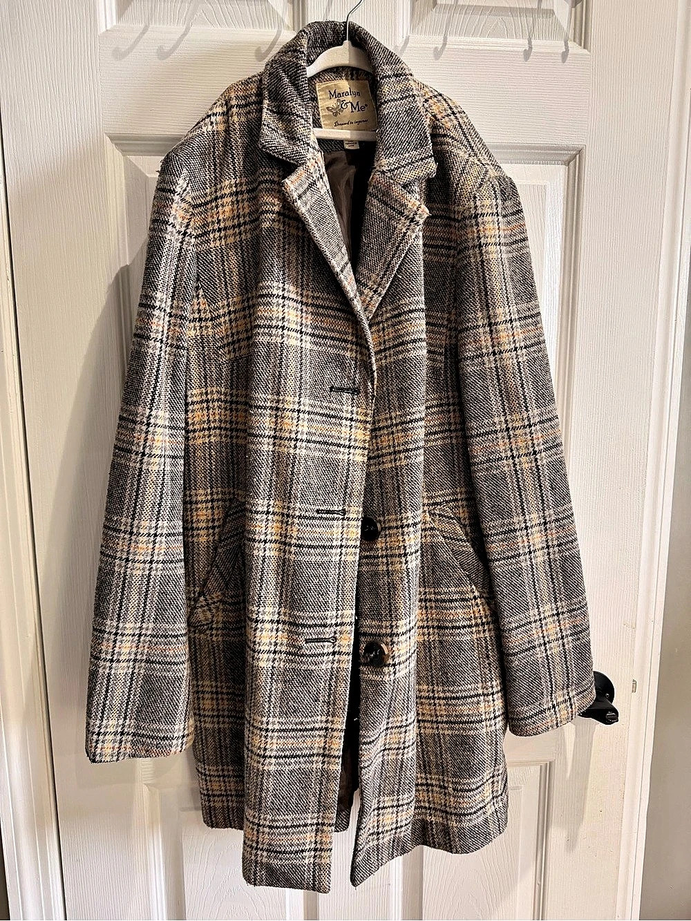 Plaid Coat Size XL